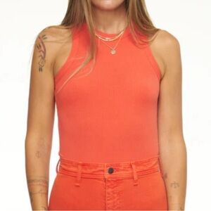 Pistola Ribbed Blood Orange Bodysuit